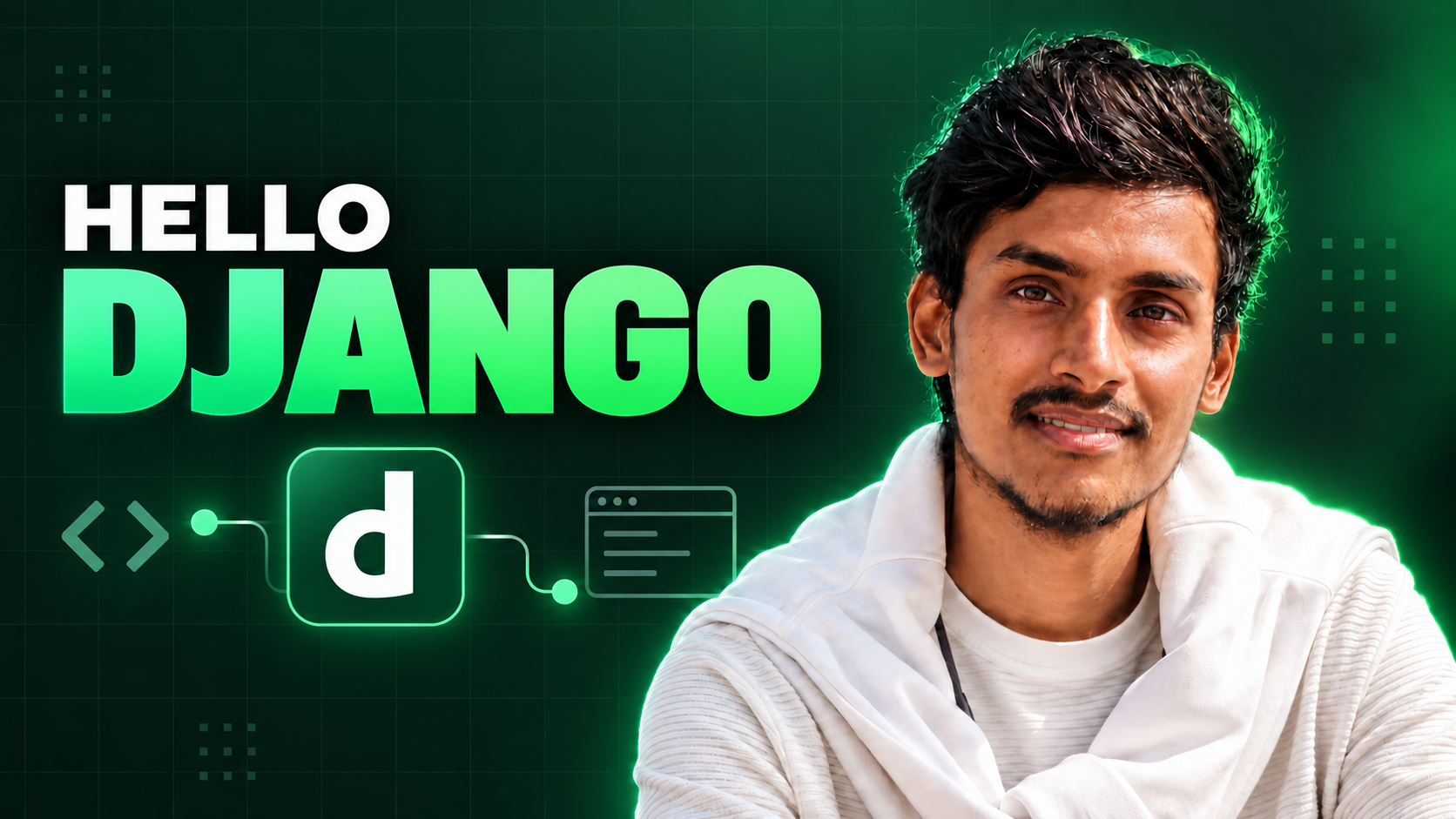 Hello Django course thumbnail featuring Chanchal K Maurya