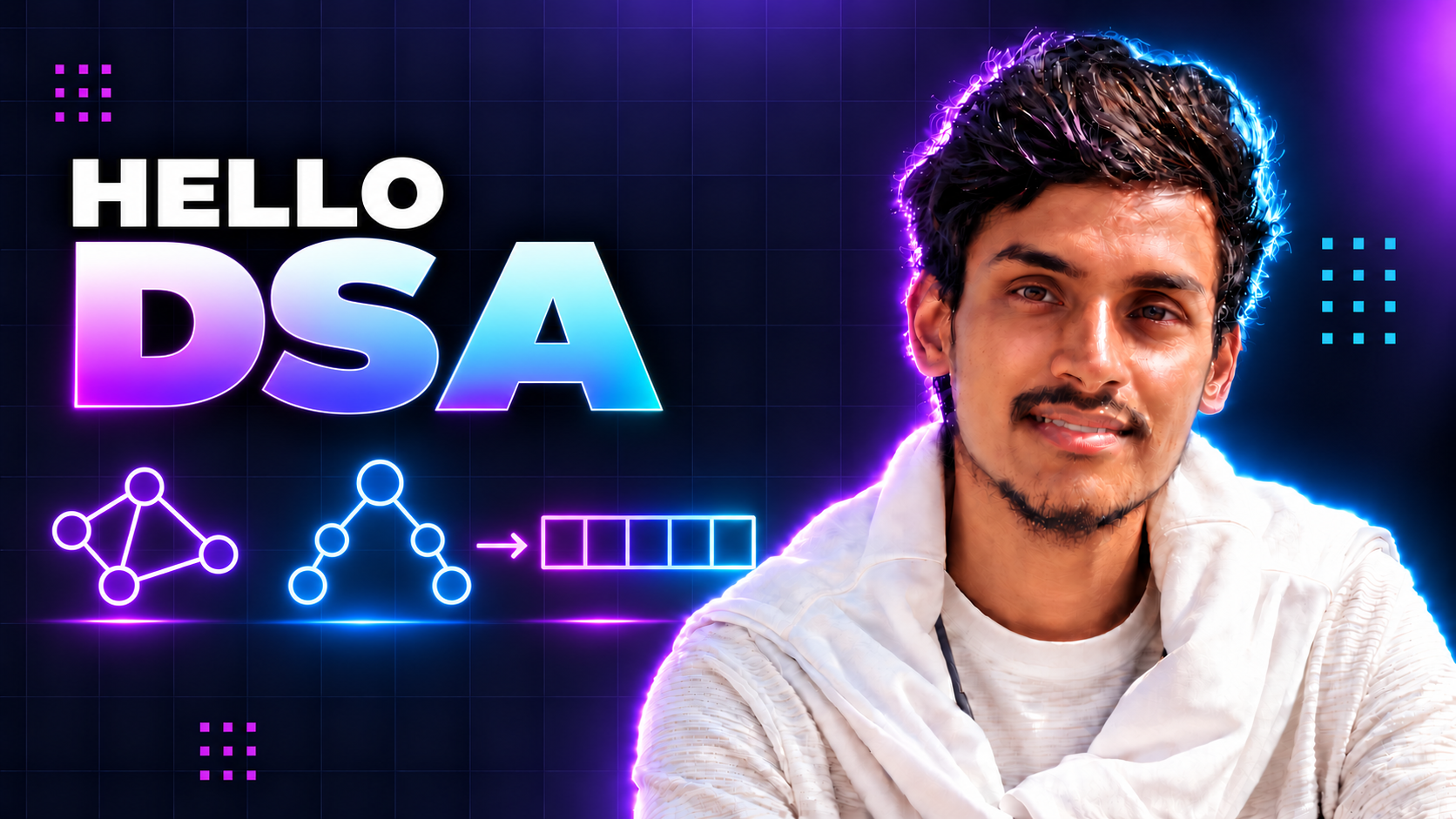 Hello DSA course thumbnail featuring Chanchal K Maurya